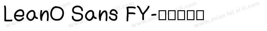 LeanO Sans FY字体转换